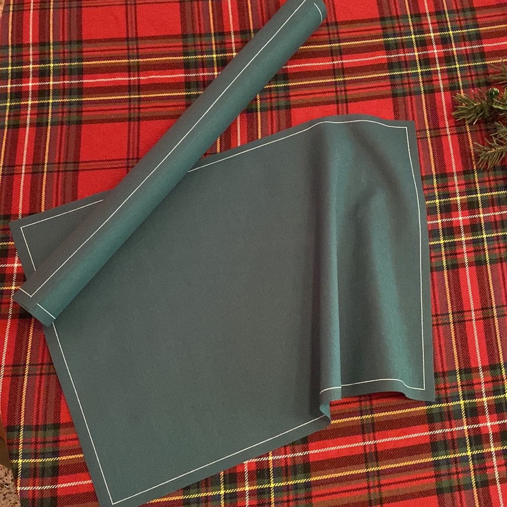 My Drap Cotton Placemats in English Green